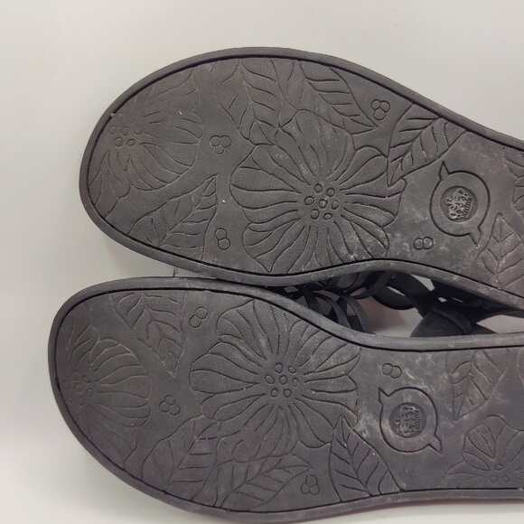 BORN womens 8.5M Santiam Huarache Black Strappy Leather Sandal - Picture 8 of 11